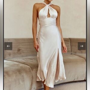 Champagne Halter Dress